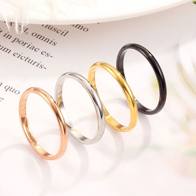 Female Stainless Steel Titanium Steel Ring, 3, 4, 5, 6, 7, 8, 9, 10