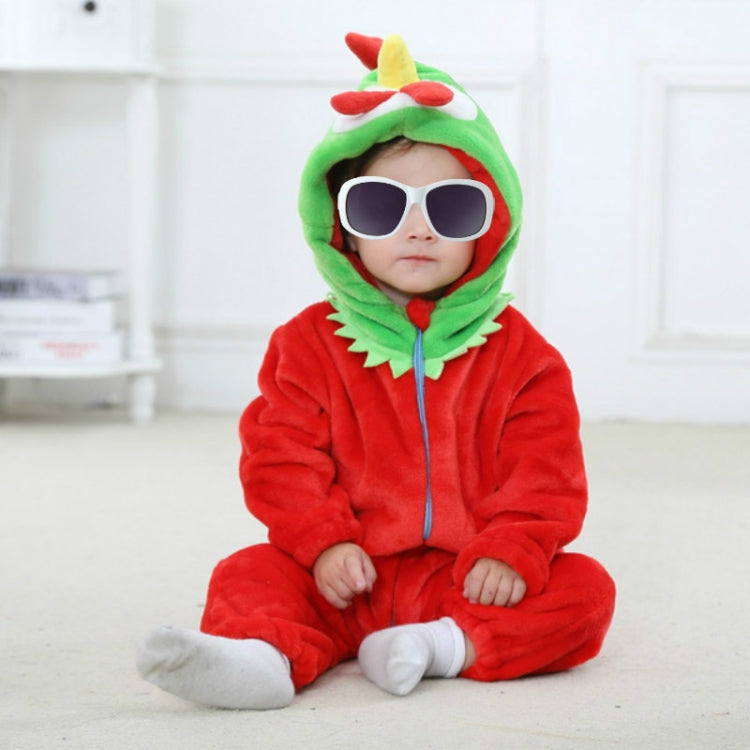 Babies Cartoon Animal Shape Flannel Jumpsuit Romper, 70CM, 80CM, 90CM