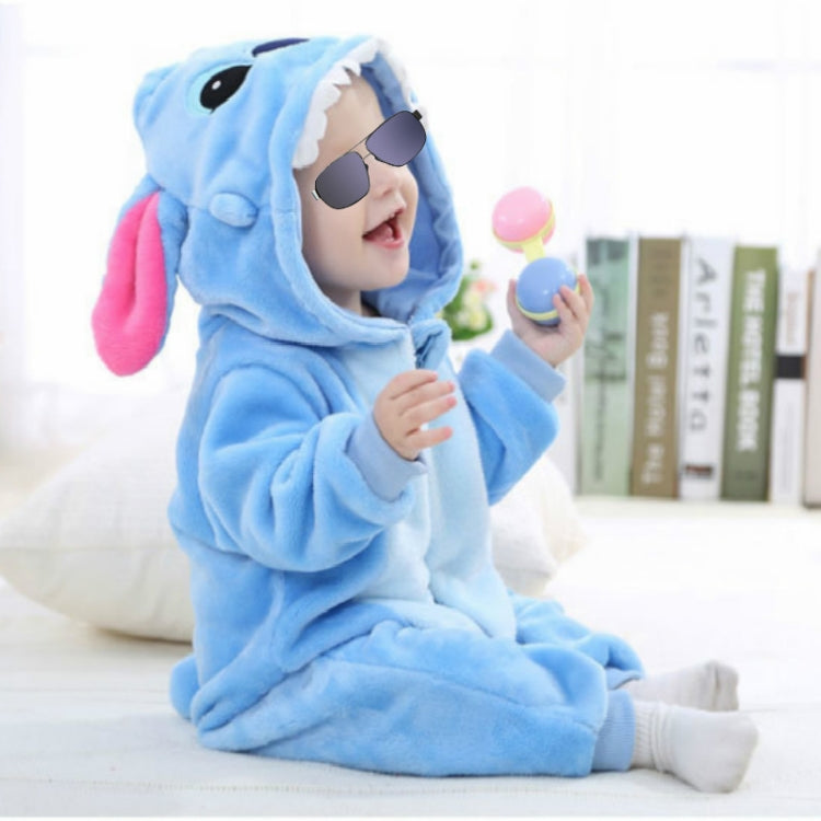 Babies Cartoon Animal Shape Flannel Jumpsuit Romper, 70CM, 80CM, 90CM