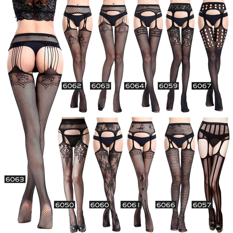 Hollow Out Tights Lace Sexy Stockings Female Thigh High Fishnet Embroidery Transparent Pantyhose Women Black Lace Hosiery, One size fit (white card + OPP)