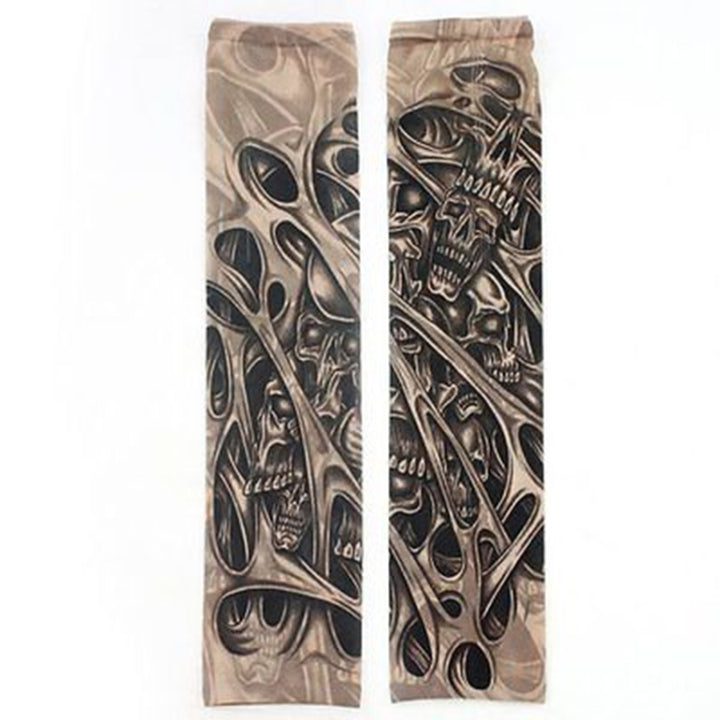 Men Fake Tattoo Sunscreen Ice Silk Sleeve