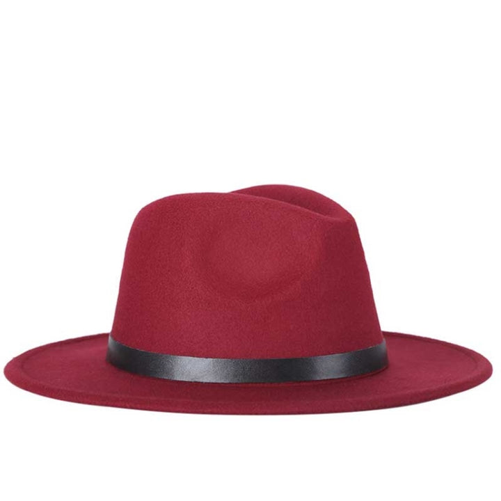 Men Fedoras Women Jazz Hat Black Woolen Blend Cap Outdoor Casual Hat