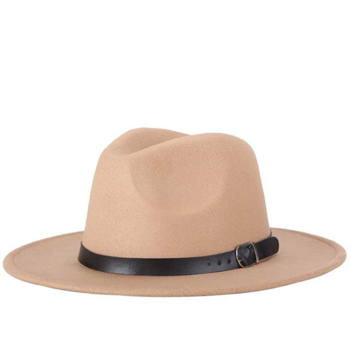 Men Fedoras Women Jazz Hat Black Woolen Blend Cap Outdoor Casual Hat