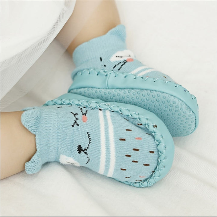 Fashion Baby Socks With Rubber Soles Infant Sock Newborn Autumn Winter Children Floor Socks Shoes Anti Slip Soft Sole Sock, 11cm, 12cm