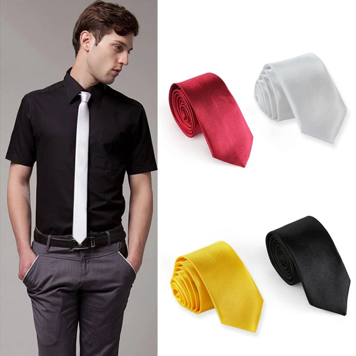 Men Narrow Casual Arrow Skinny Necktie Slim Tie