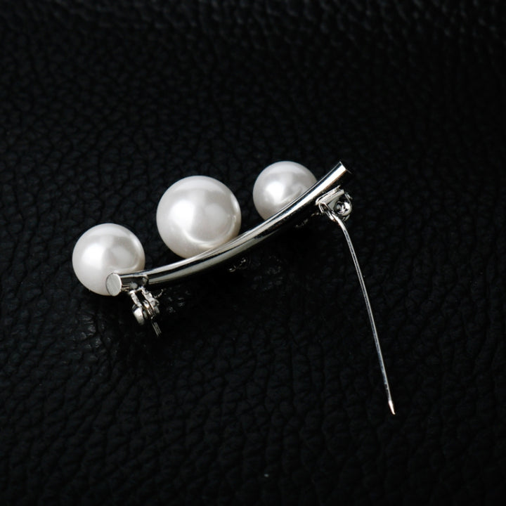 Anti Slip Pin Simple Pearl Brooch Women Accessories Cardigan Anti Wearing Pins Enamel Pin, Gold, Silver Plated