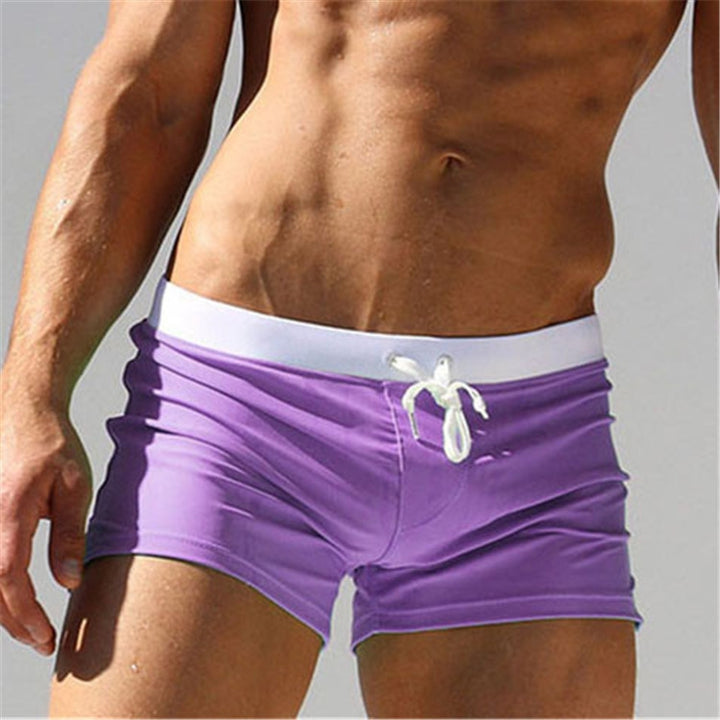 Back Pocket Flat Shorts Summer Beach Swim Shorts for Men, S, M, L