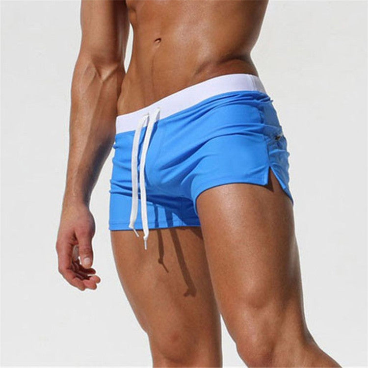 Back Pocket Flat Shorts Summer Beach Swim Shorts for Men, S, M, L