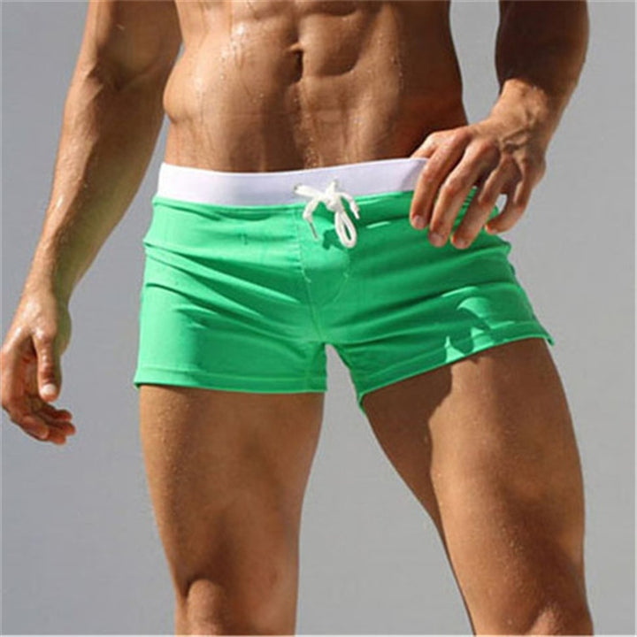 Back Pocket Flat Shorts Summer Beach Swim Shorts for Men, XL, XXL