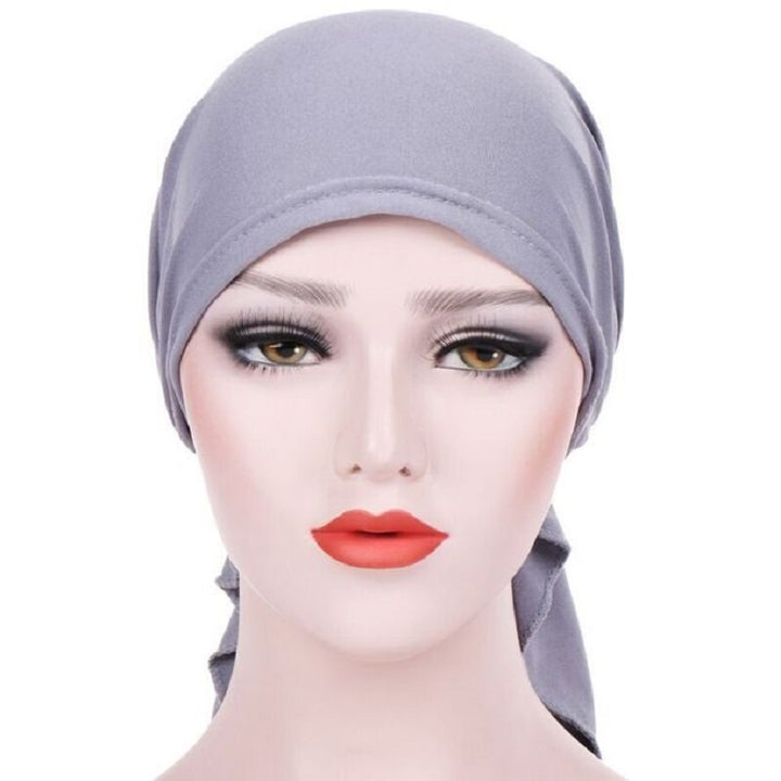 Curved Two Tail Wrap Cap Turban Hat, M (56-58cm)