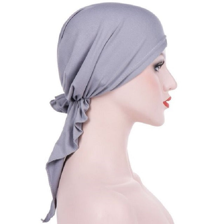 Curved Two Tail Wrap Cap Turban Hat, M (56-58cm)