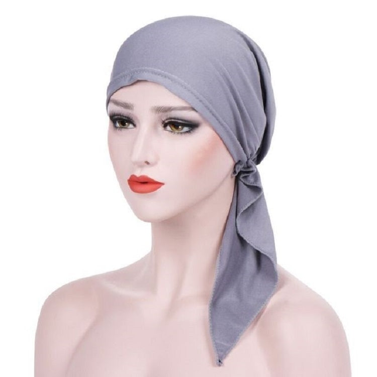 Curved Two Tail Wrap Cap Turban Hat, M (56-58cm)