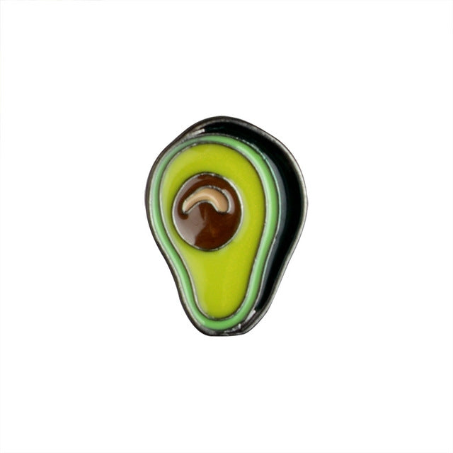 2 PCS Avocado Monkey Peach Blueberry Metal Lapel Pins Hard Enamel Pin Cute Badge Fashion jewelry, C1221, C1223, C1220, C1222