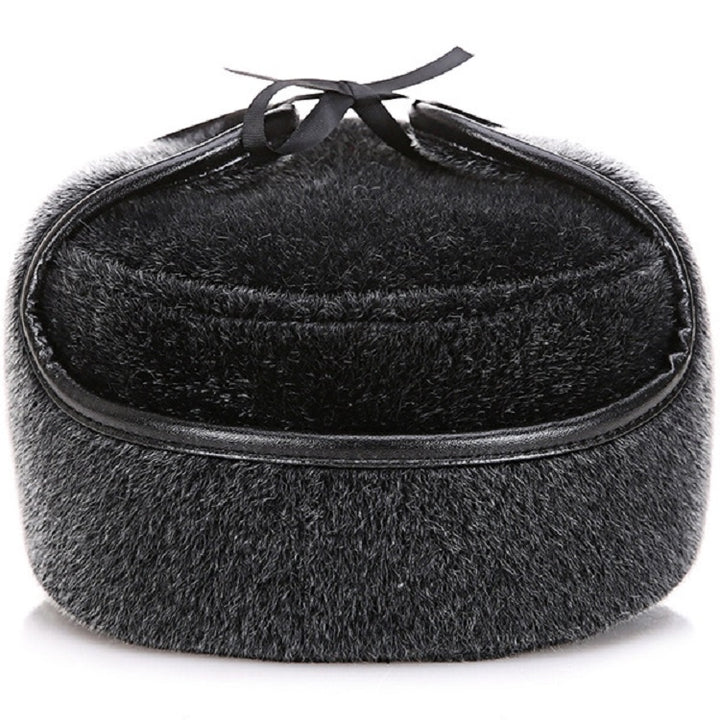 Autumn and Winter Imitation Mink Fur Warm Bombrt Hats Flight Cap for Middle-aged Men, M（56-58cm）, L（58-60cm）, XL（Above 60cm）