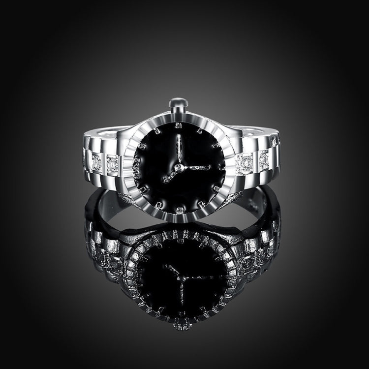 Creative Diamond Dial Quartz Watch Rings, 6, 7, 8