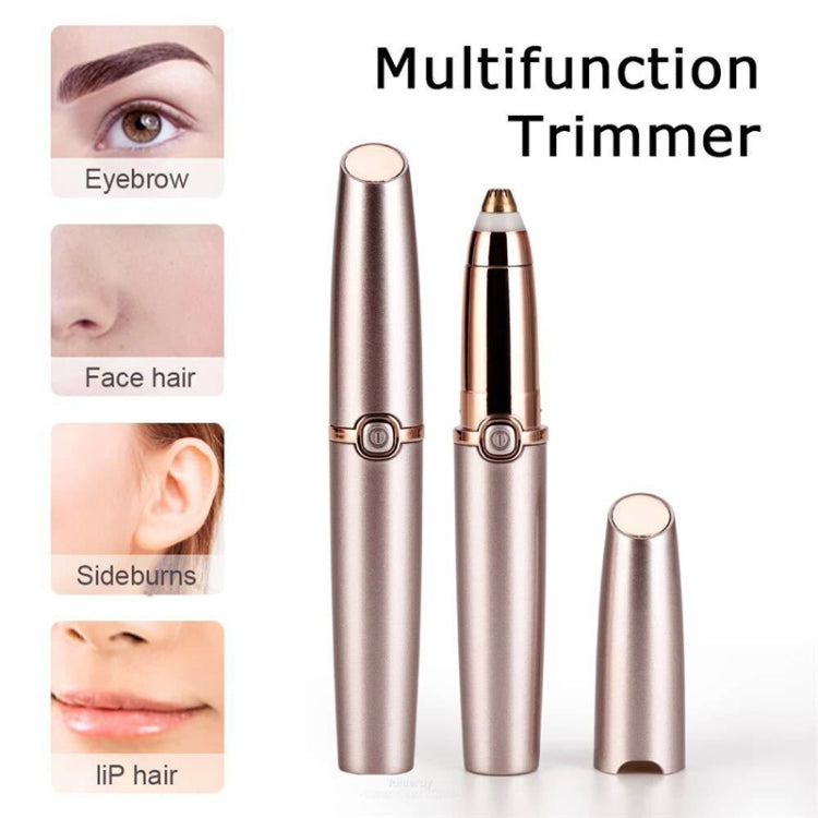 Push Button Electric Eyebrow Trimmer Automatic Hair Removal Device, Push Button Rose Gold, Push Button Pearl Whit