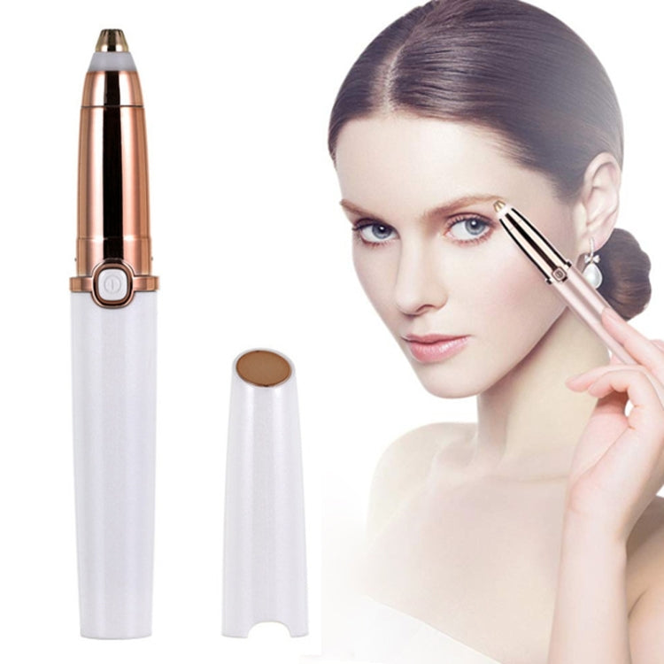 Push Button Electric Eyebrow Trimmer Automatic Hair Removal Device, Push Button Rose Gold, Push Button Pearl Whit