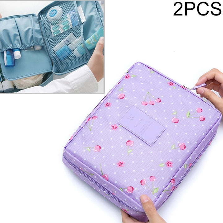 2 PCS Waterproof Make Up Bag Travel Organizer for Toiletries Kit