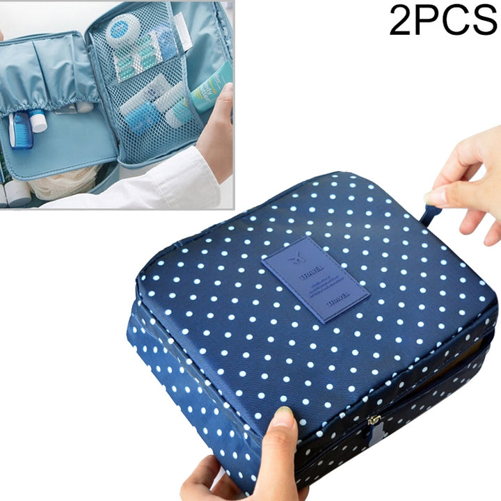 2 PCS Waterproof Make Up Bag Travel Organizer for Toiletries Kit