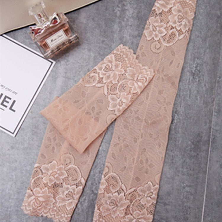 Ladies Spring and Summer Thin Lace Cuffs Cover Ccars Sunscreen Fake Sleeves, A Pair, One Size