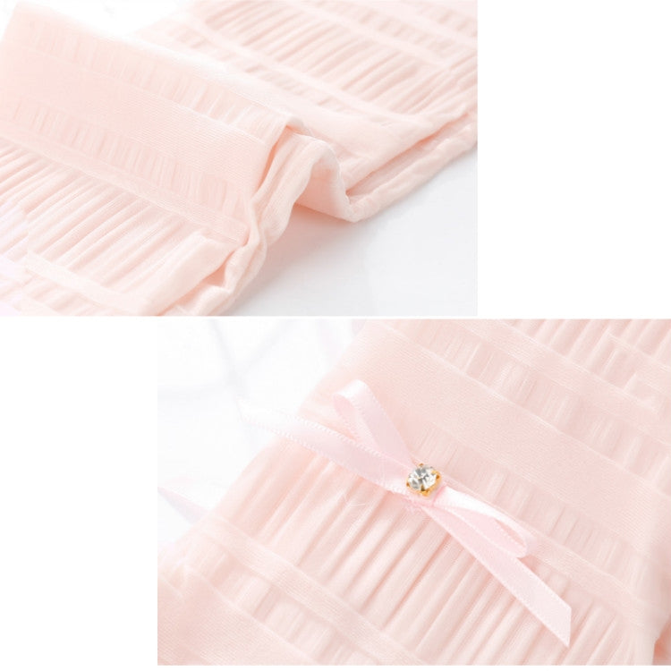 Summer Long Ice Silk Single Diamond Decoration Sun Protection Cuffs Sleeves, A Pair, One Size