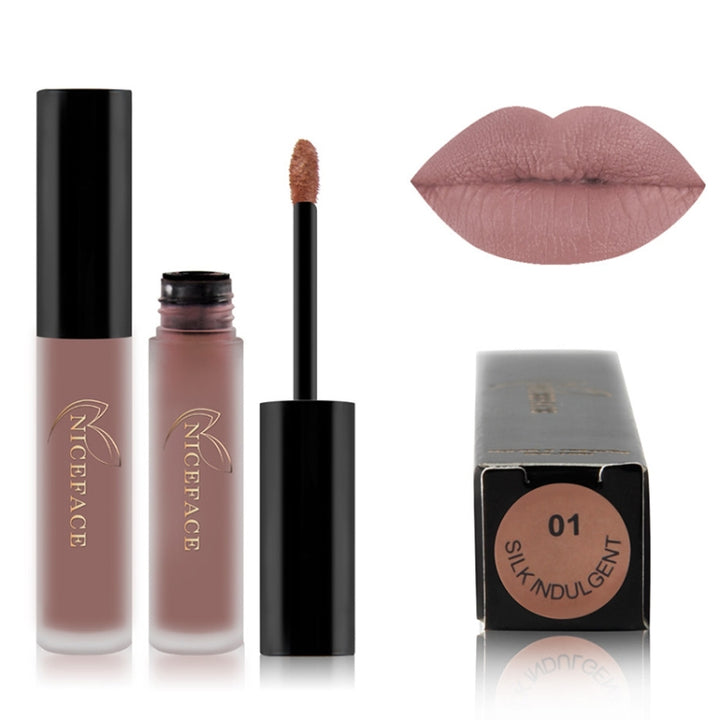 Lip Gloss Nude Matte Liquid Lipstick Waterproof  Long Lasting Moisturizing Lip Makeup Cosmetics, 01, 02, 03, 04, 05, 06, 07, 08, 09, 10, 11, 12, 13, 14, 15, 16, 17, 19, 20, 21, 22, 23, 24