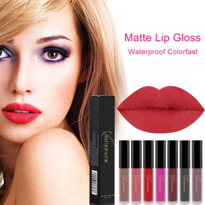 Lip Gloss Nude Matte Liquid Lipstick Waterproof  Long Lasting Moisturizing Lip Makeup Cosmetics, 01, 02, 03, 04, 05, 06, 07, 08, 09, 10, 11, 12, 13, 14, 15, 16, 17, 19, 20, 21, 22, 23, 24