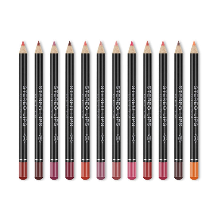 Sexy Matte Lip Stick Lipliner Lip Liner Pencil Matt Nude Lipsliner Pen Set Beauty Makeup Tool Cosmetic