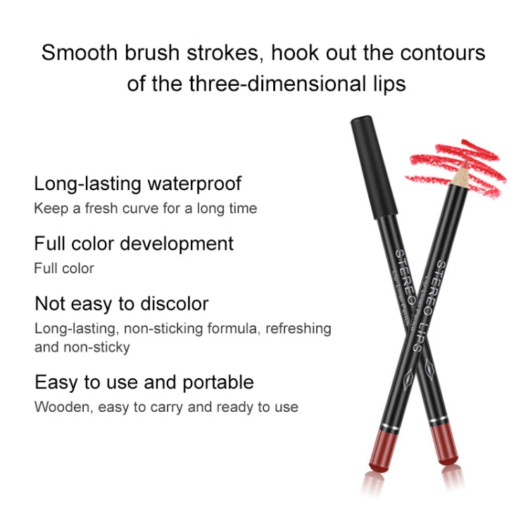 Sexy Matte Lip Stick Lipliner Lip Liner Pencil Matt Nude Lipsliner Pen Set Beauty Makeup Tool Cosmetic