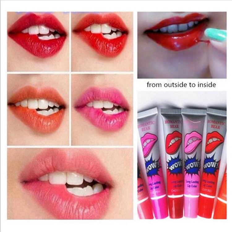 2 PCS Easy Peel Off  Long Lasting Lip Gloss Waterproof Matte  Lipstick Women Cosmetic, watermelon red, Lovely peach, Sexy red, Rose Pink, Cherry red, Sweet orange