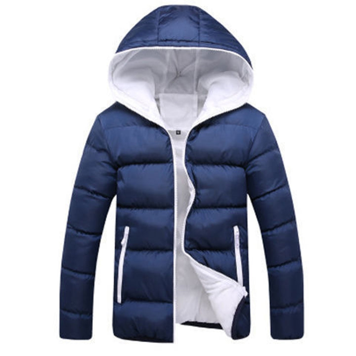 Stylish Slim Men Hooded Cotton Coat, M, L, XL, XXL, XXXL, XXXXL