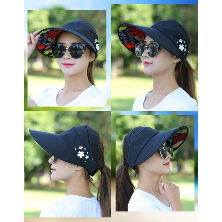 Women Summer Casual  Going Out Ultraviolet-proof Korean Style Folded Sun Block Hat Breathable And Light, Red, Black, Pink, Khaki, Rose Red, Blue, Beige