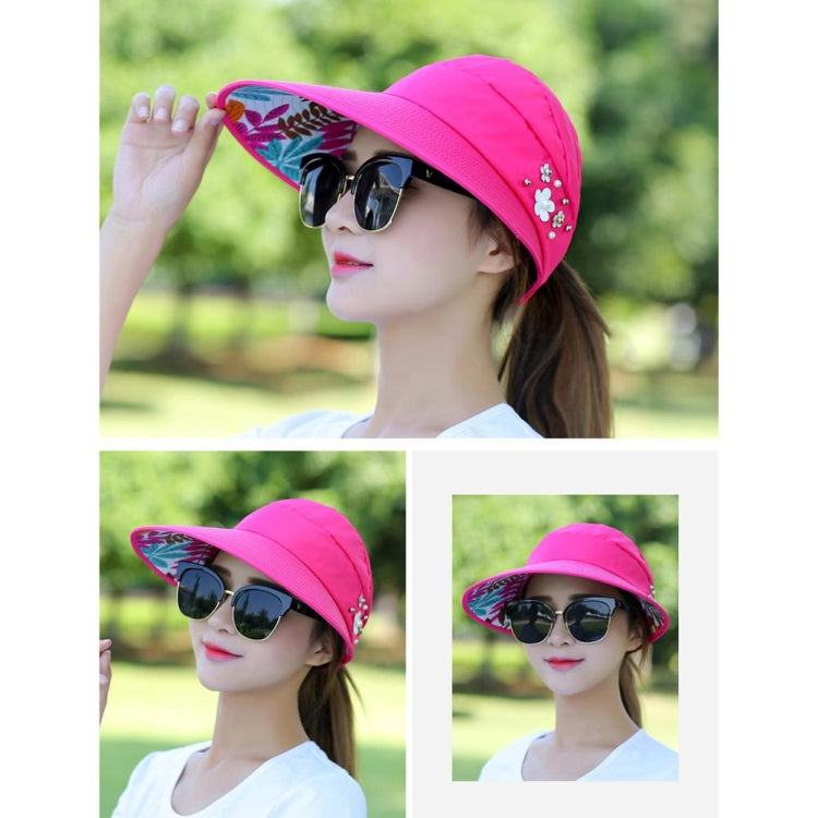 Women Summer Casual  Going Out Ultraviolet-proof Korean Style Folded Sun Block Hat Breathable And Light, Red, Black, Pink, Khaki, Rose Red, Blue, Beige