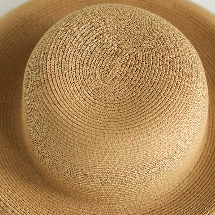 Big Eaves Straw Hat  Female Summer Sunscreen Basin Hat Beach Vacation Sunhat Fisherman Hat, Black, Yellow, Beige, Pink, Orange