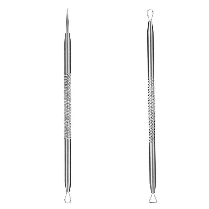 5pcs /Set Acne Needle Stainless Steel Acne Clamp Squeeze Acne Blackhead Tool, 2 in 1, 5 in 1