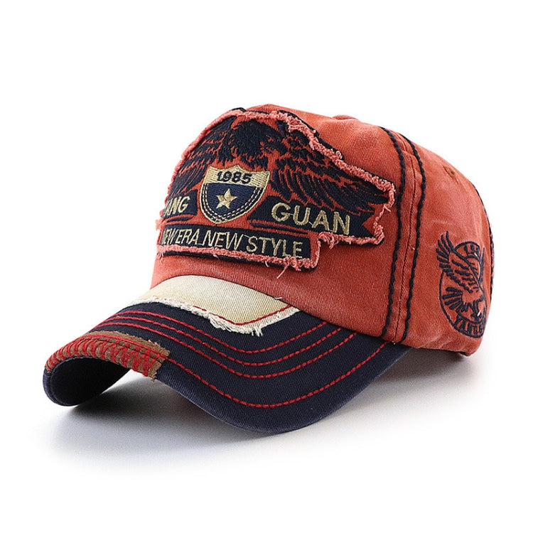 YANG GUAN Eagle Pattern Embroidered Washed Baseball Cap Sun Protection Cap, 54cm, 58cm, 60cm