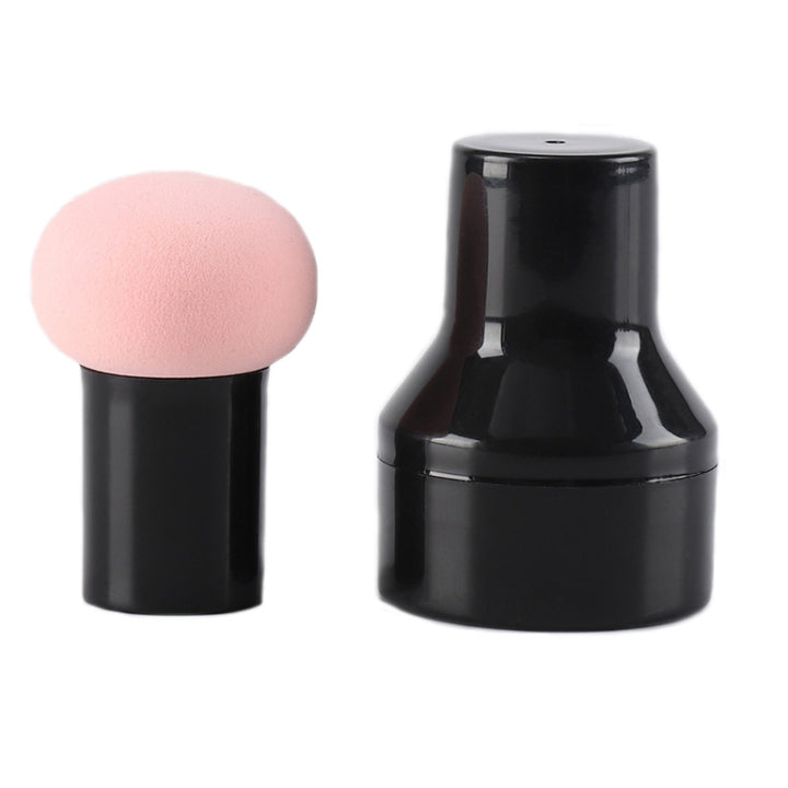 8 PCS Mushroom Head Puff Round Head Small Mushroom With Handle Puff Makeup Sponge Puff, Light Blue, Pink, Skin Color, Black, Wine Red, Coffee, Rose Red, Matcha