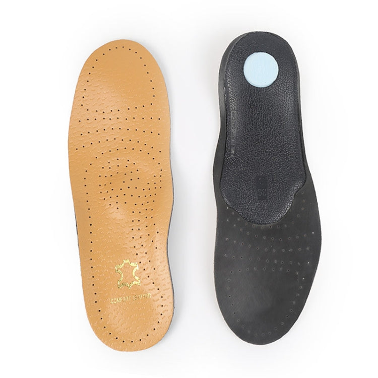 1 Pair Breathable Sweat-Absorbing And Shock-Absorbing Leather Arch Correction Insole, 35-36, 37-38, 39-40, 41-42, 43-44, 45-46