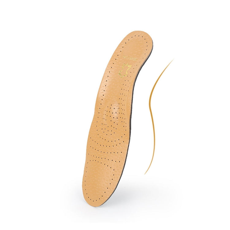 1 Pair Breathable Sweat-Absorbing And Shock-Absorbing Leather Arch Correction Insole, 35-36, 37-38, 39-40, 41-42, 43-44, 45-46