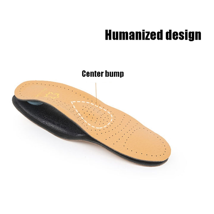 1 Pair Breathable Sweat-Absorbing And Shock-Absorbing Leather Arch Correction Insole, 35-36, 37-38, 39-40, 41-42, 43-44, 45-46