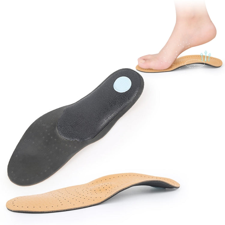 1 Pair Breathable Sweat-Absorbing And Shock-Absorbing Leather Arch Correction Insole, 35-36, 37-38, 39-40, 41-42, 43-44, 45-46