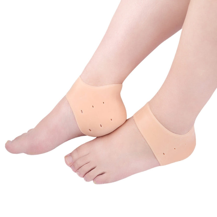 1 Pair Silicone Anti-Crack Heel Cover, Random Color Delivery