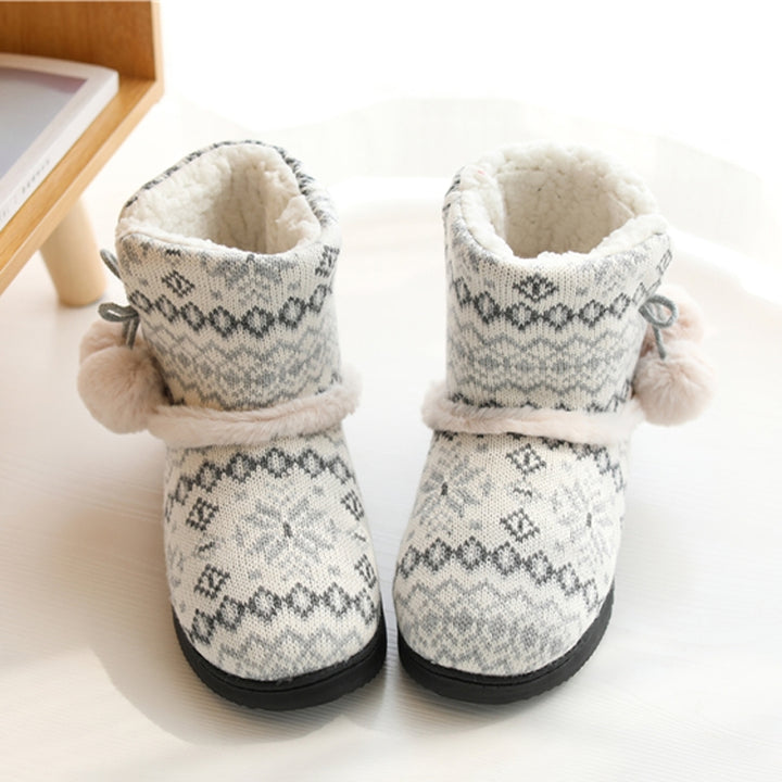 Winter High-Top Cotton Slippers Cotton Slippers With Heel Velvet Thick-Soled Indoor Warm Shoes, 35-36, 37-38, 39-40