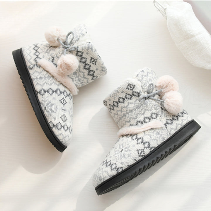 Winter High-Top Cotton Slippers Cotton Slippers With Heel Velvet Thick-Soled Indoor Warm Shoes, 35-36, 37-38, 39-40