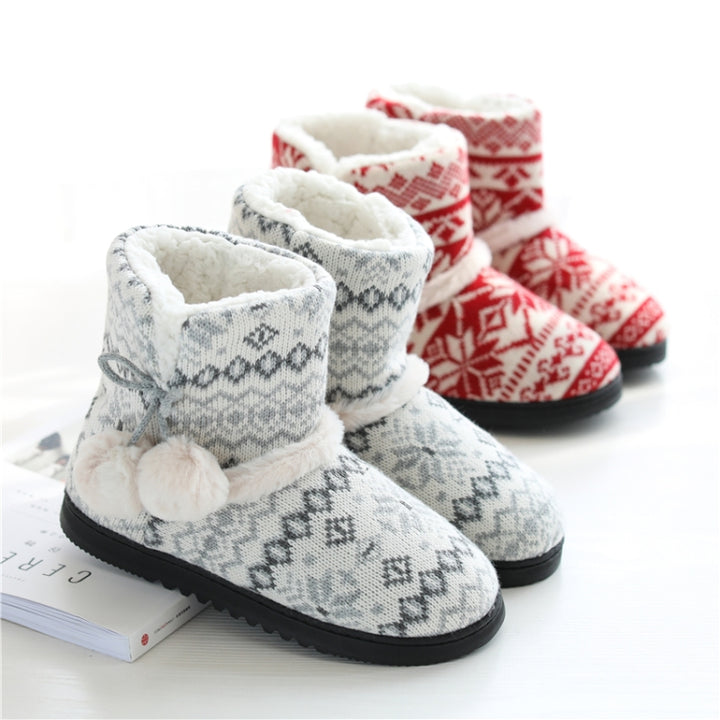 Winter High-Top Cotton Slippers Cotton Slippers With Heel Velvet Thick-Soled Indoor Warm Shoes, 35-36, 37-38, 39-40