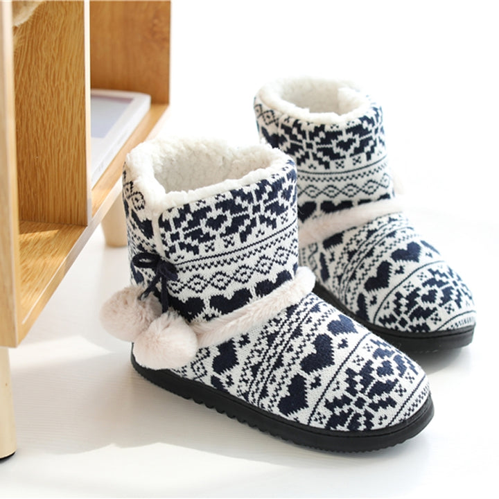 Winter High-Top Cotton Slippers Cotton Slippers With Heel Velvet Thick-Soled Indoor Warm Shoes, 35-36, 37-38, 39-40