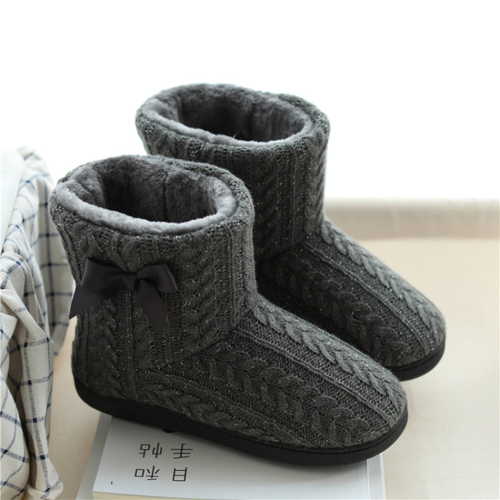 Winter Home Boots Thick-Soled Non-Slip Cotton Slippers, 35-36, 37-38, 39-40