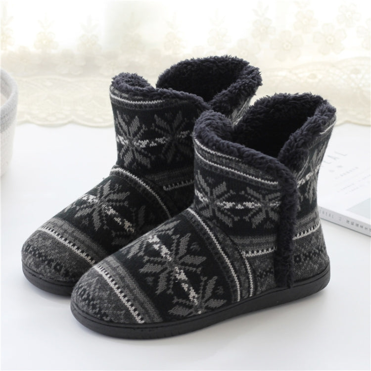 Winter Cashmere Home Boots Thick-Soled Cotton Slippers, 37-38, 39-40, 41-42, 43-44