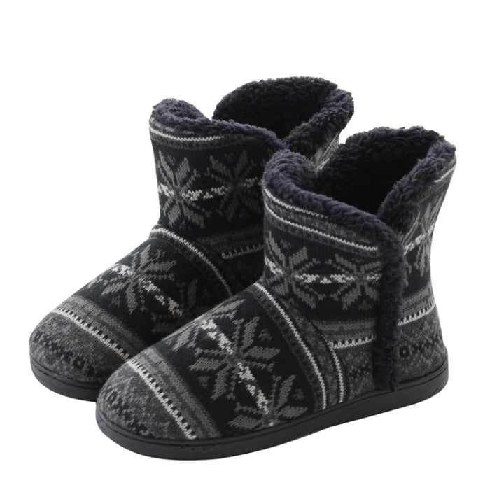 Winter Cashmere Home Boots Thick-Soled Cotton Slippers, 37-38, 39-40, 41-42, 43-44