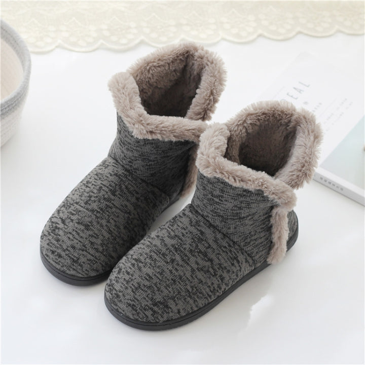 Fall And Winter High-Top Men Cotton Slippers And Velvet Platform Indoor Warm Shoes, 39-40, 41-42, 43-44